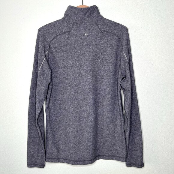 Lululemon Surge Warm 1/2 Zip *Silver Heathered Dark Slate Size M / L - Picture 9 of 14